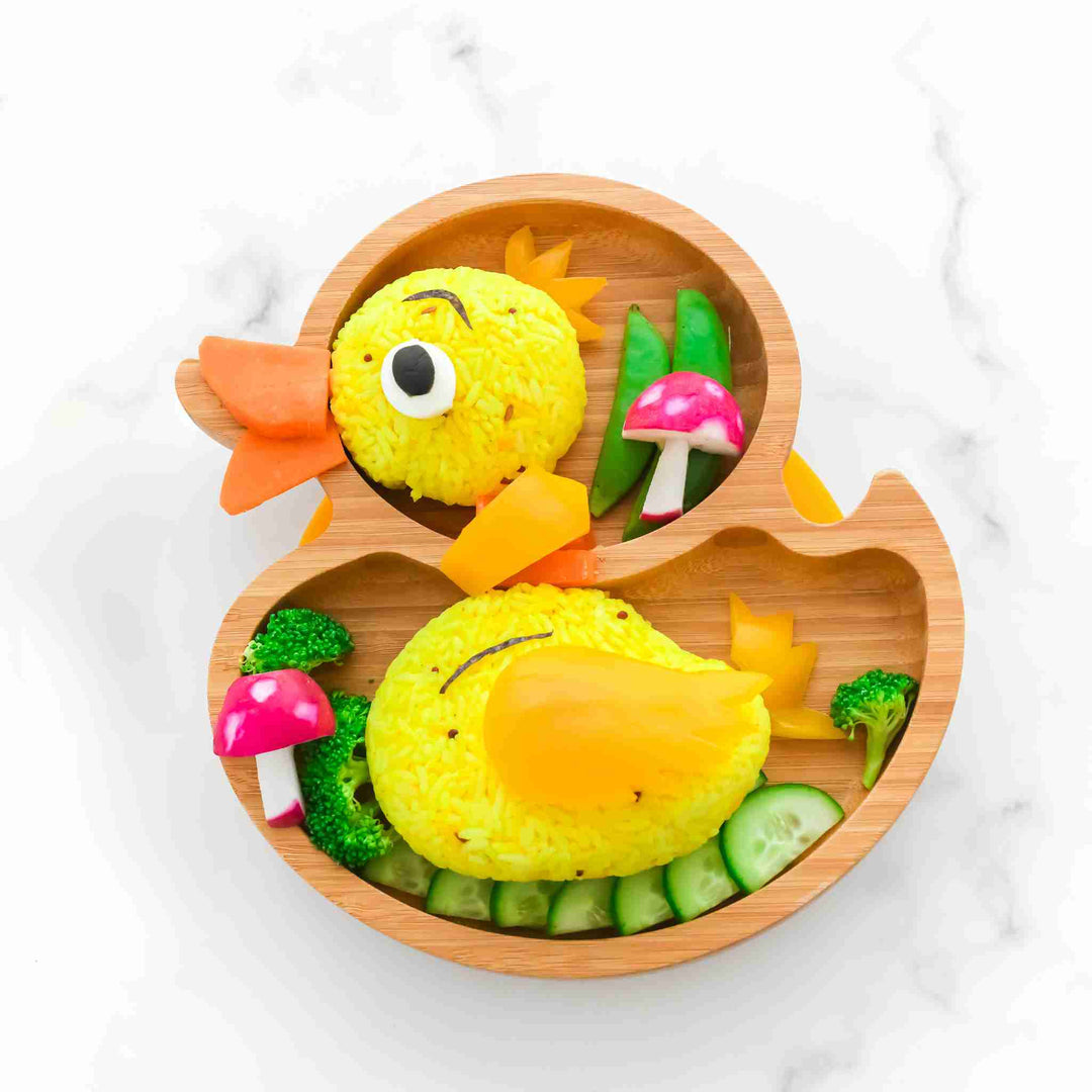 Eco Rascals Bamboo Duck Shaped Suction Feeding Plate