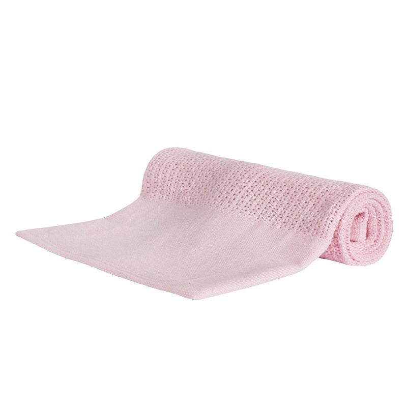 100cm Heavy Knit Luxury Pink Baby Girls Blanket Wrap - Perfect for a Cozy Nap