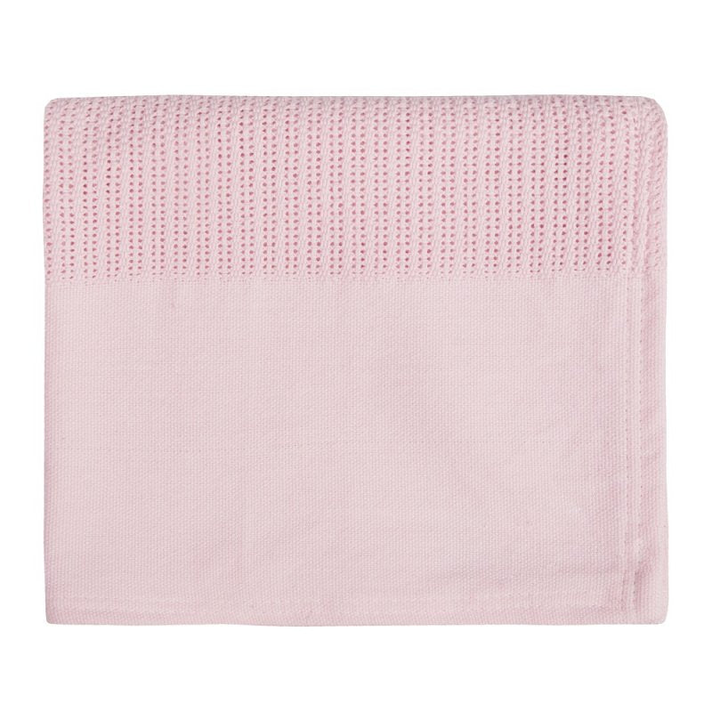 100cm Heavy Knit Luxury Pink Baby Girls Blanket Wrap - Perfect for a Cozy Nap