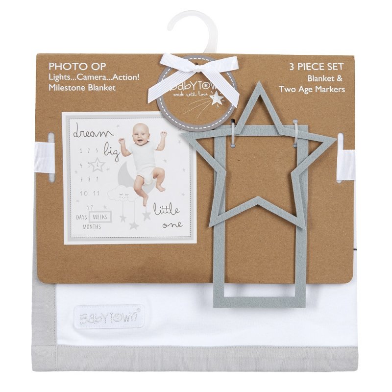 Baby Milestones 3 Piece Luxury Blanket Set