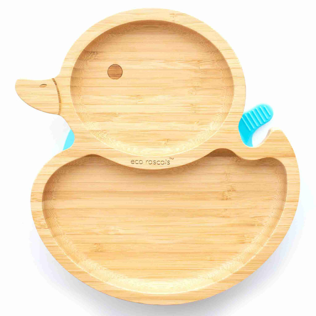 Eco Rascals Bamboo Duck Shaped Suction Feeding Plate