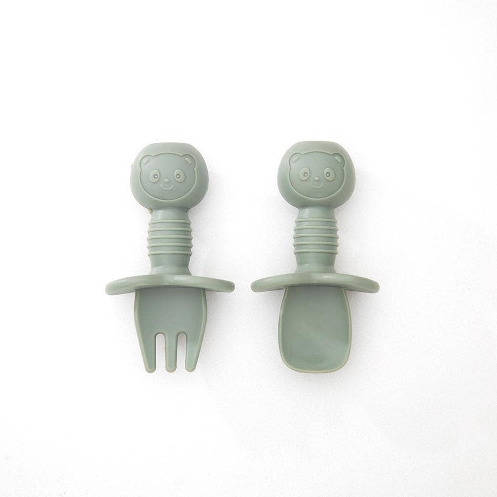 Green Island Mini Green Baby Silicone Cutlery Set
