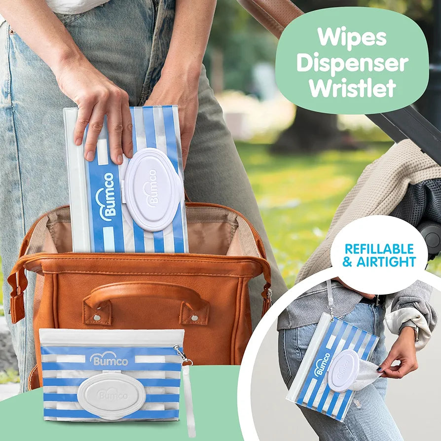 Bumco Blue Wipes Dispenser Organiser Bag