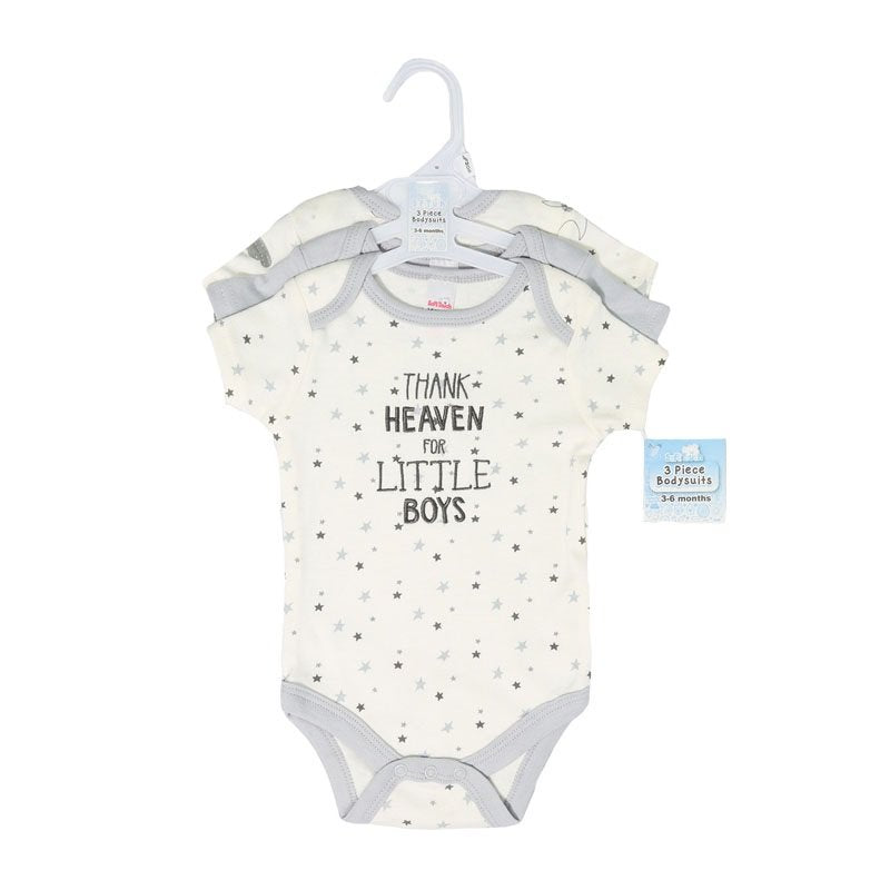 Baby Boys Blue Ultra Soft Bodysuit Vests - Pack of 3