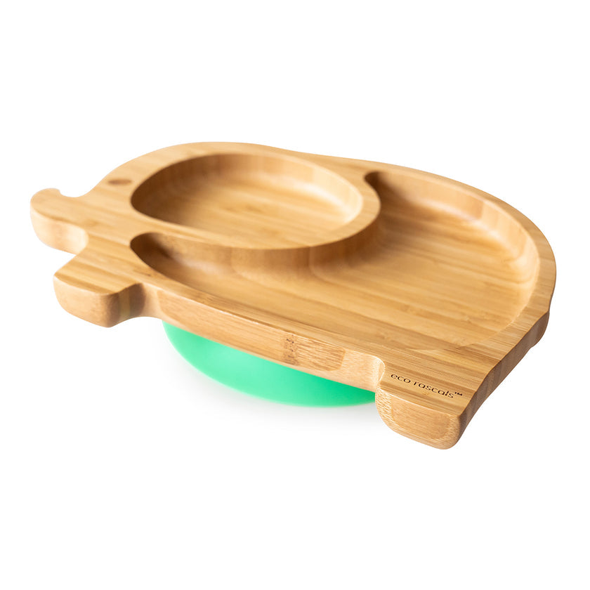 Eco Rascals Elephant Shaped Bamboo Suction Feeding Plate