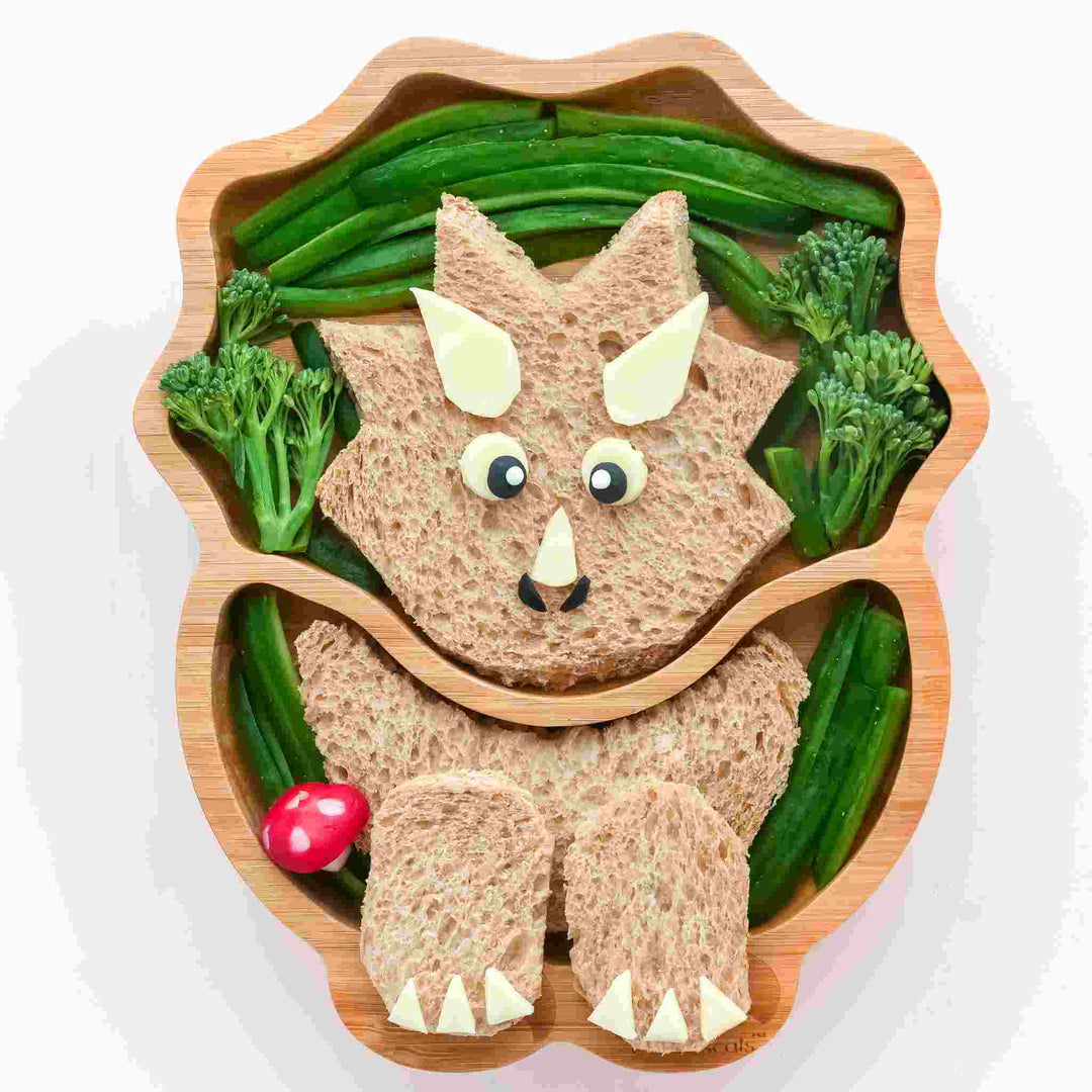 Eco Rascals Dinosaur Suction Bamboo Feeding Plate