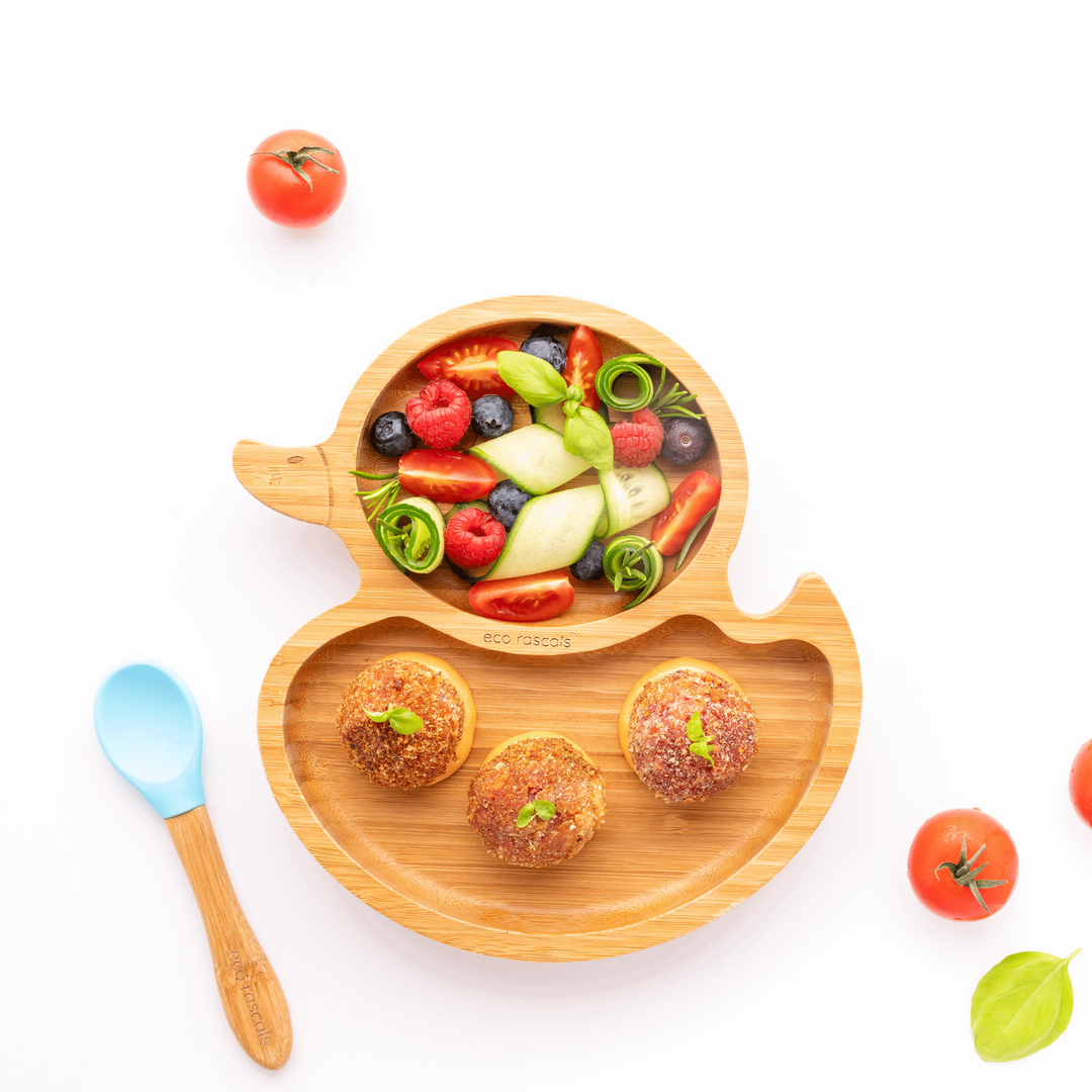 Eco Rascals Bamboo Duck Shaped Suction Feeding Plate