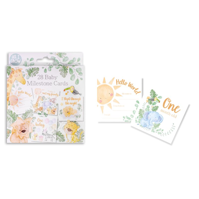 28 Pack Baby Milestone Cards for Photos - Perfect for documenting your baby's growth