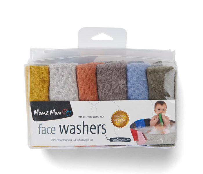 Mum2Mum 6 Pack Baby Face Wash Cloths