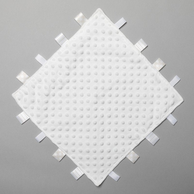 35cm Ultra Soft White Bubble Sensory Taggie Unisex Baby Comforter - Perfect for Soothing and Comforting Your Little One