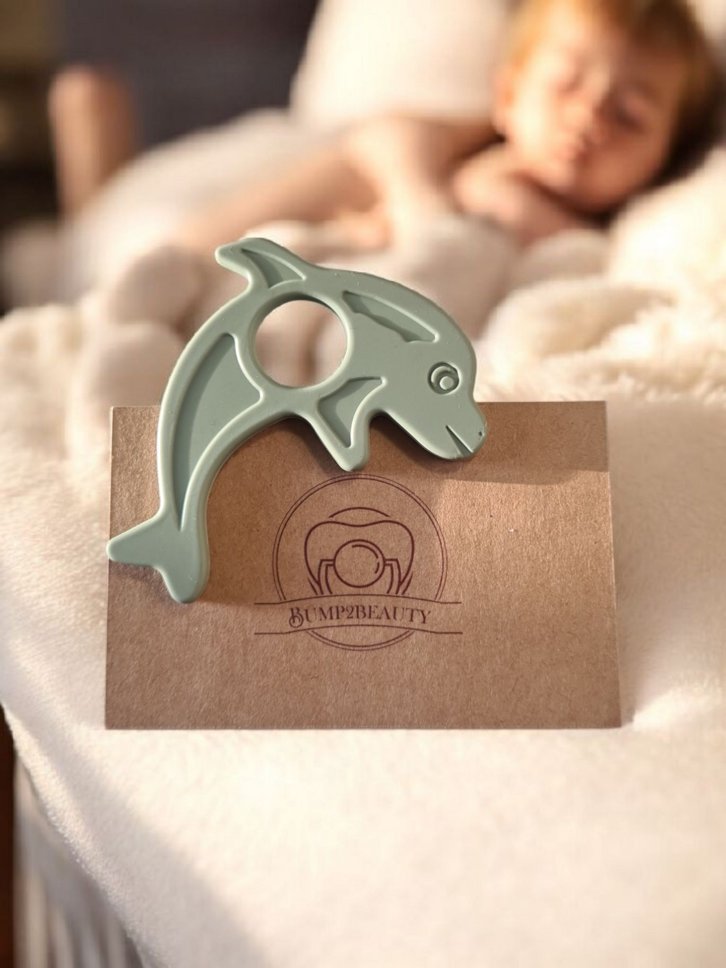 Bump2Beauty Dolphin Shaped Silicone Easy Hold Teether