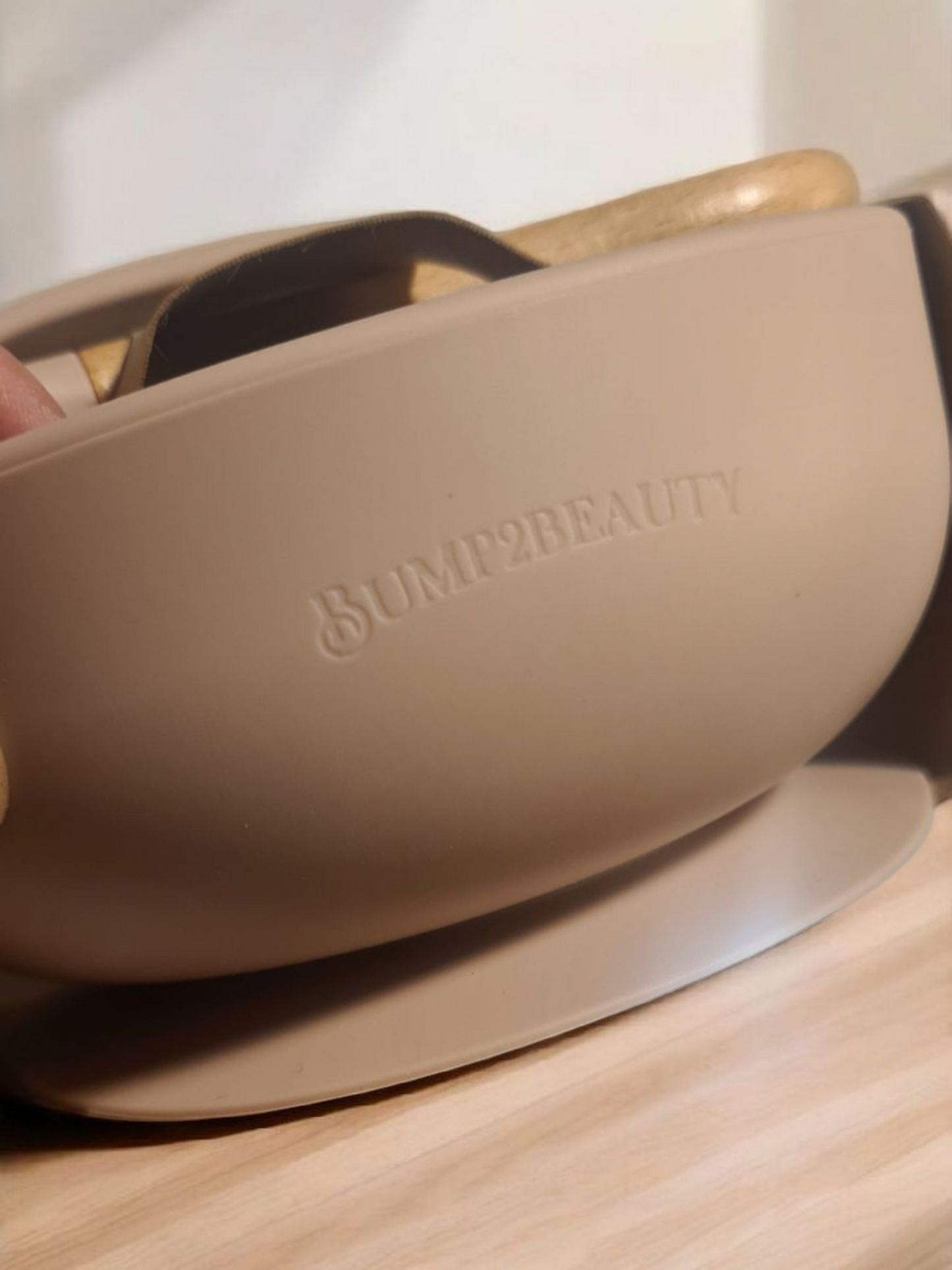 Bump2Beauty Peach Silicone Feeding Bowl & Spoon Set