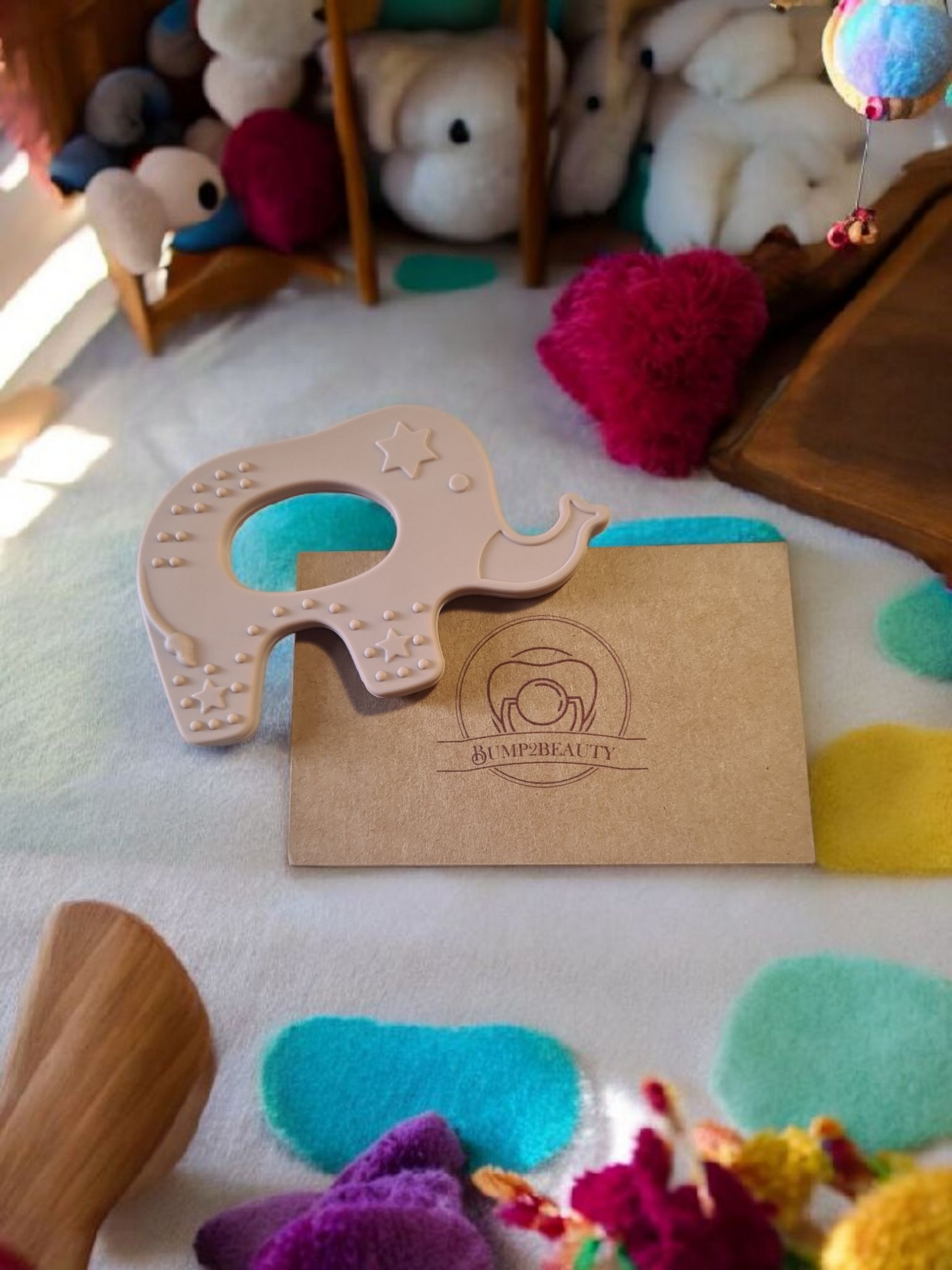 Bump2Beauty Elephant Shaped Silicone Easy Hold Teether