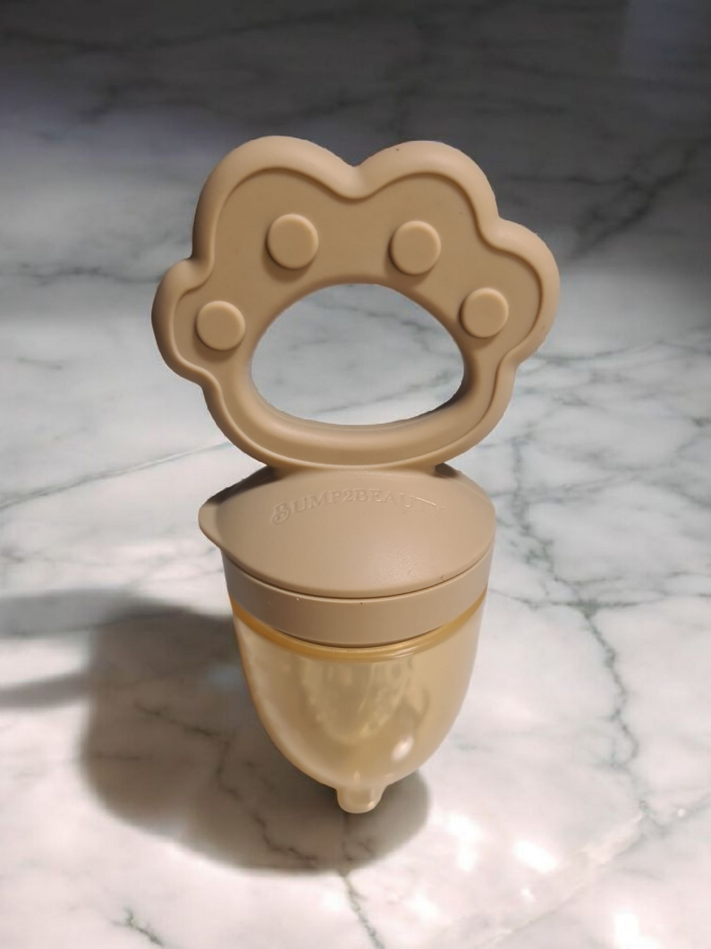 Bump2Beauty Beige Silicone Baby Feeder Pacifier