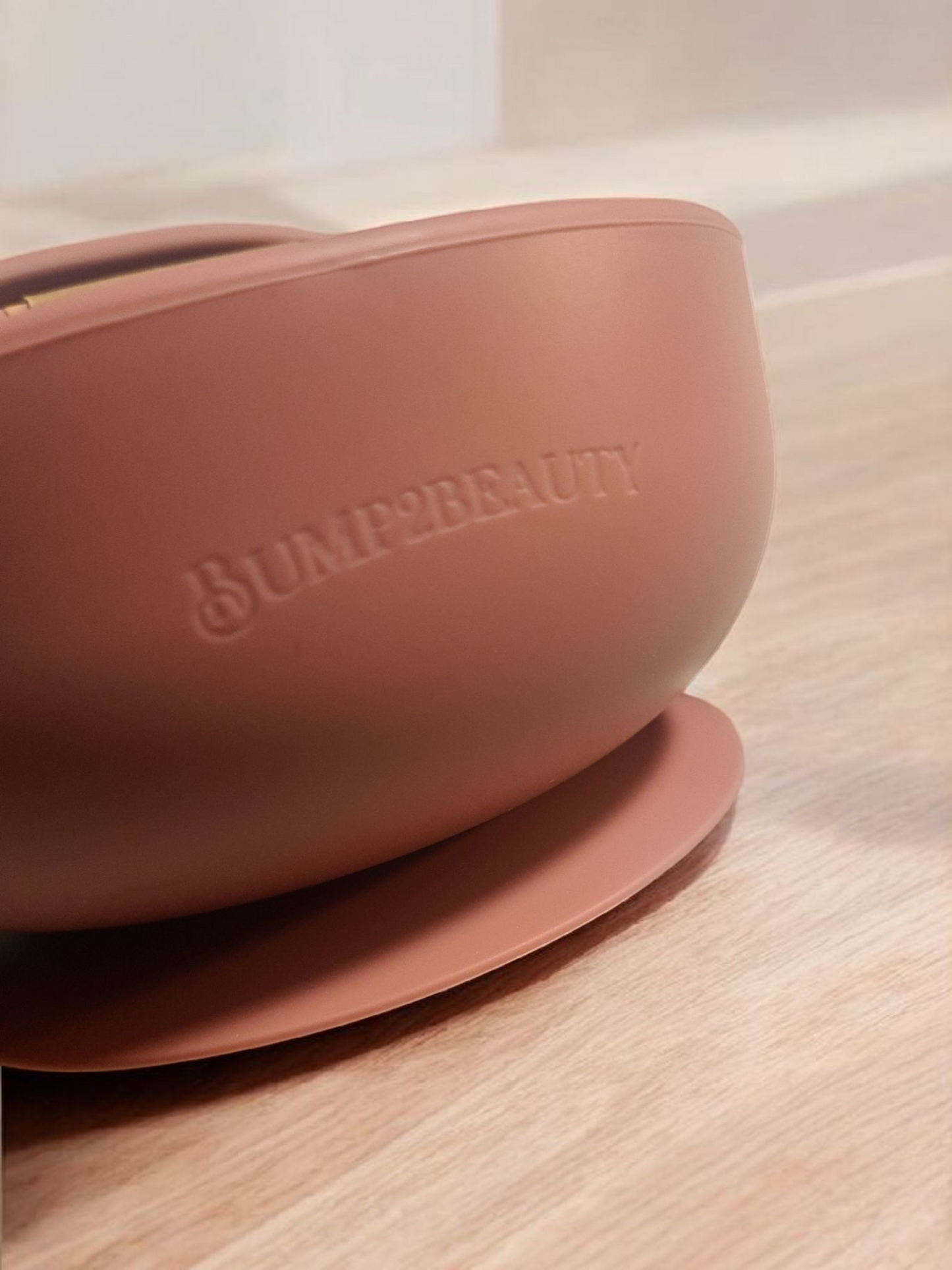 Bump2Beauty Rose Pink Silicone Feeding Bowl & Spoon Set