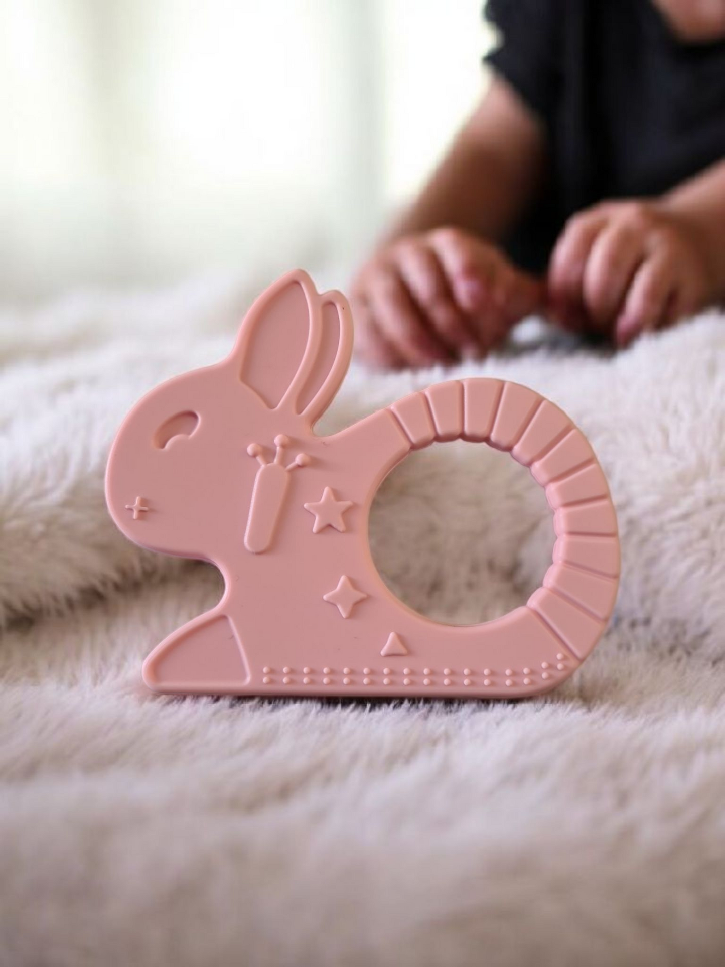 Bump2Beauty Rabbit Shaped Silicone Easy Hold Teether