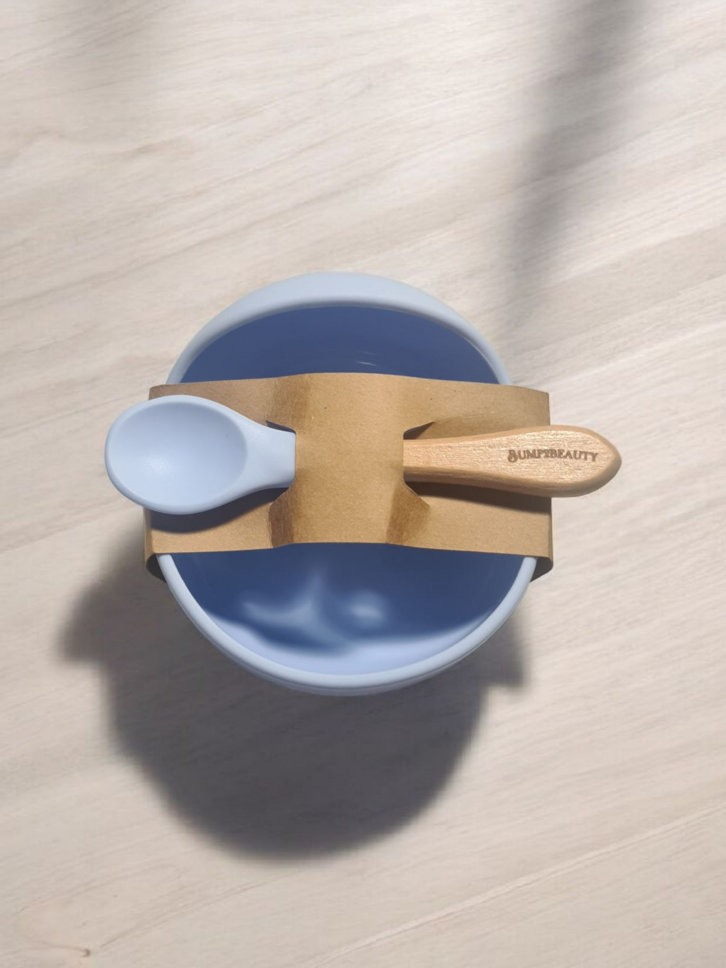 Bump2Beauty Blue Silicone Feeding Bowl & Spoon Set