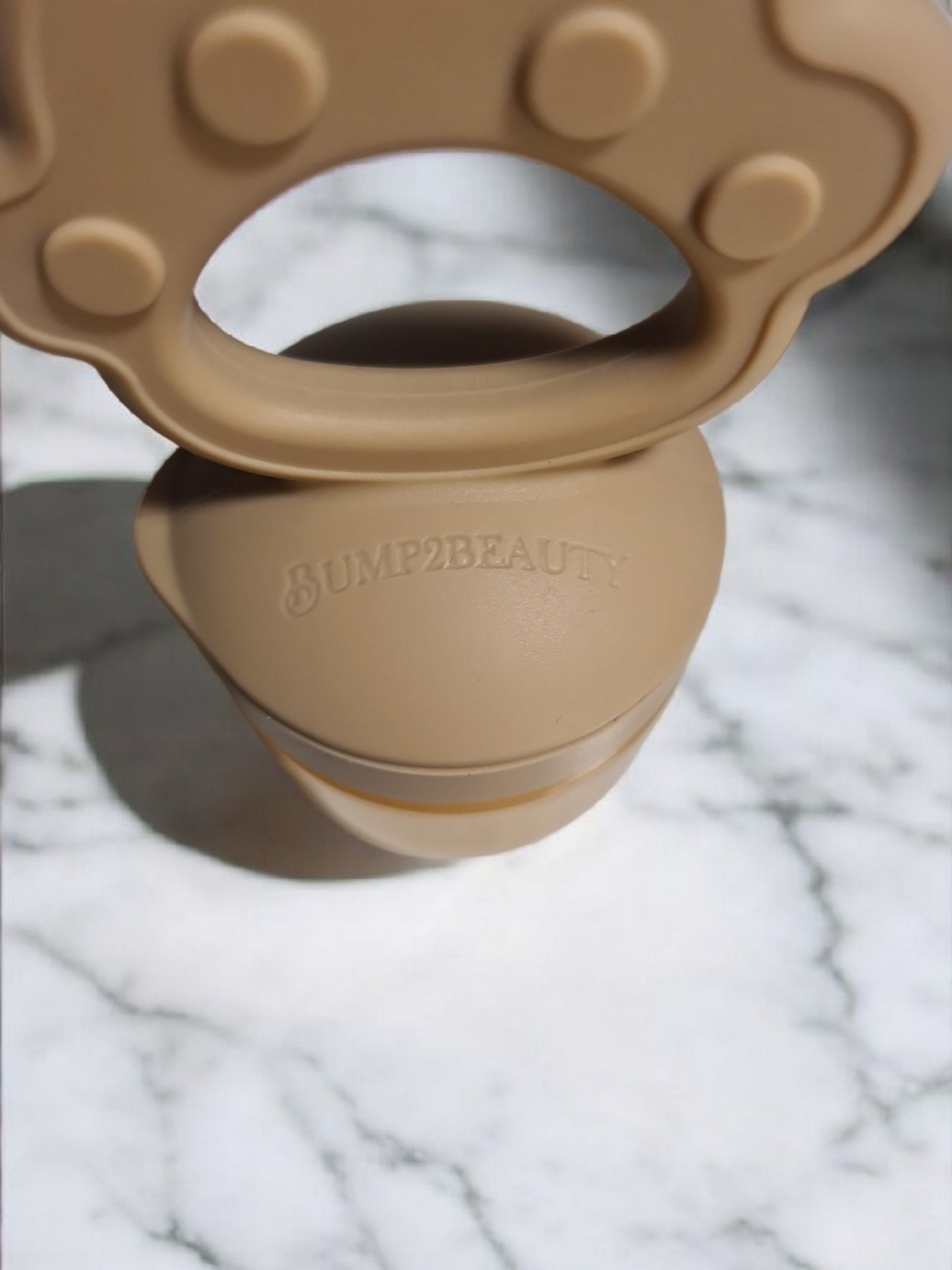 Bump2Beauty Beige Silicone Baby Feeder Pacifier