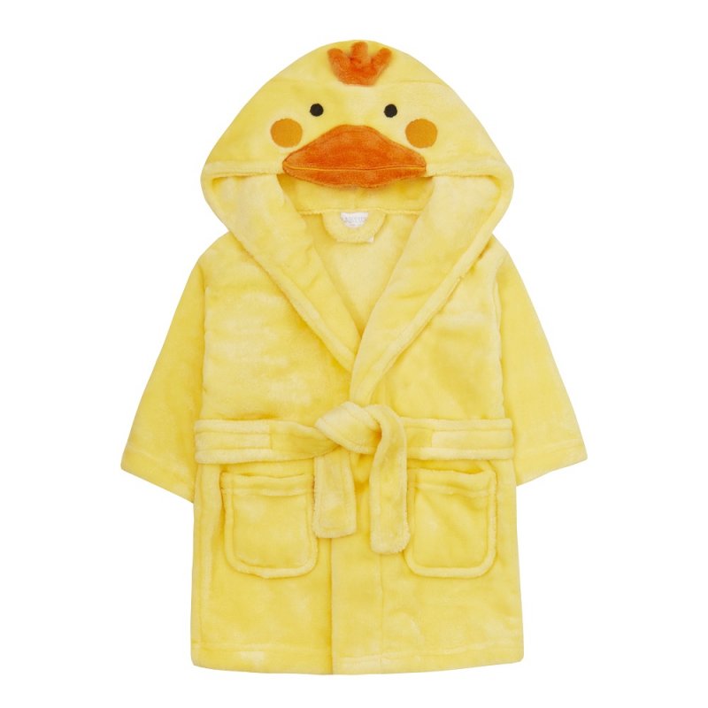 Ultra Soft Hooded Duck Dressing Gown for 0-6 Month Olds
