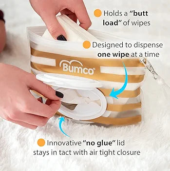 Bumco Gold Wipes Dispenser Bag Organiser
