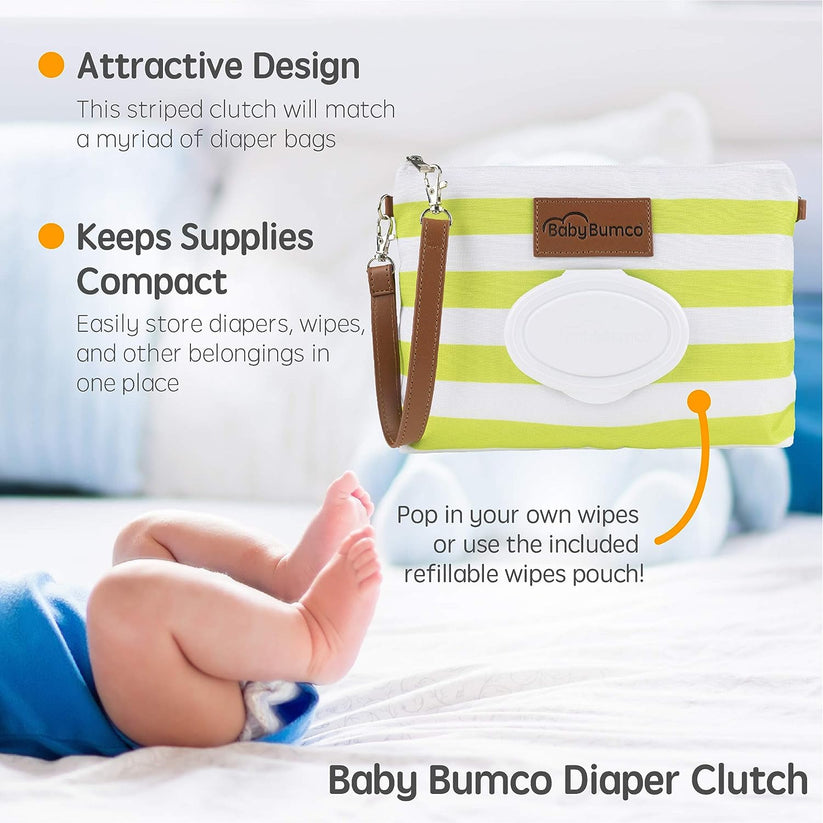 Bumco Diaper Clutch Changing Bag Green