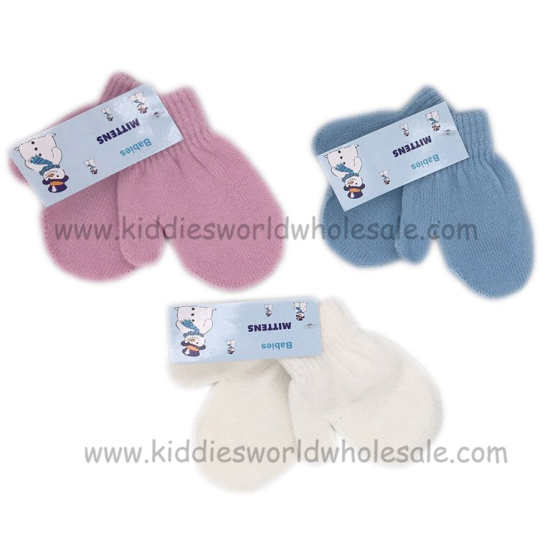 Babies Assorted Pastel Mittens 0-12 months