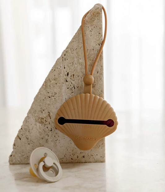 Woven Kids Brown Silicone Pacifier Holder
