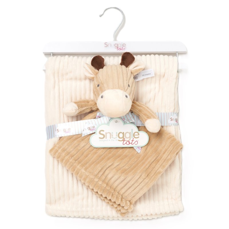 90cm Unisex Giraffe Baby Blanket Wrap & Matching Comforter Set - Soft Furnishings