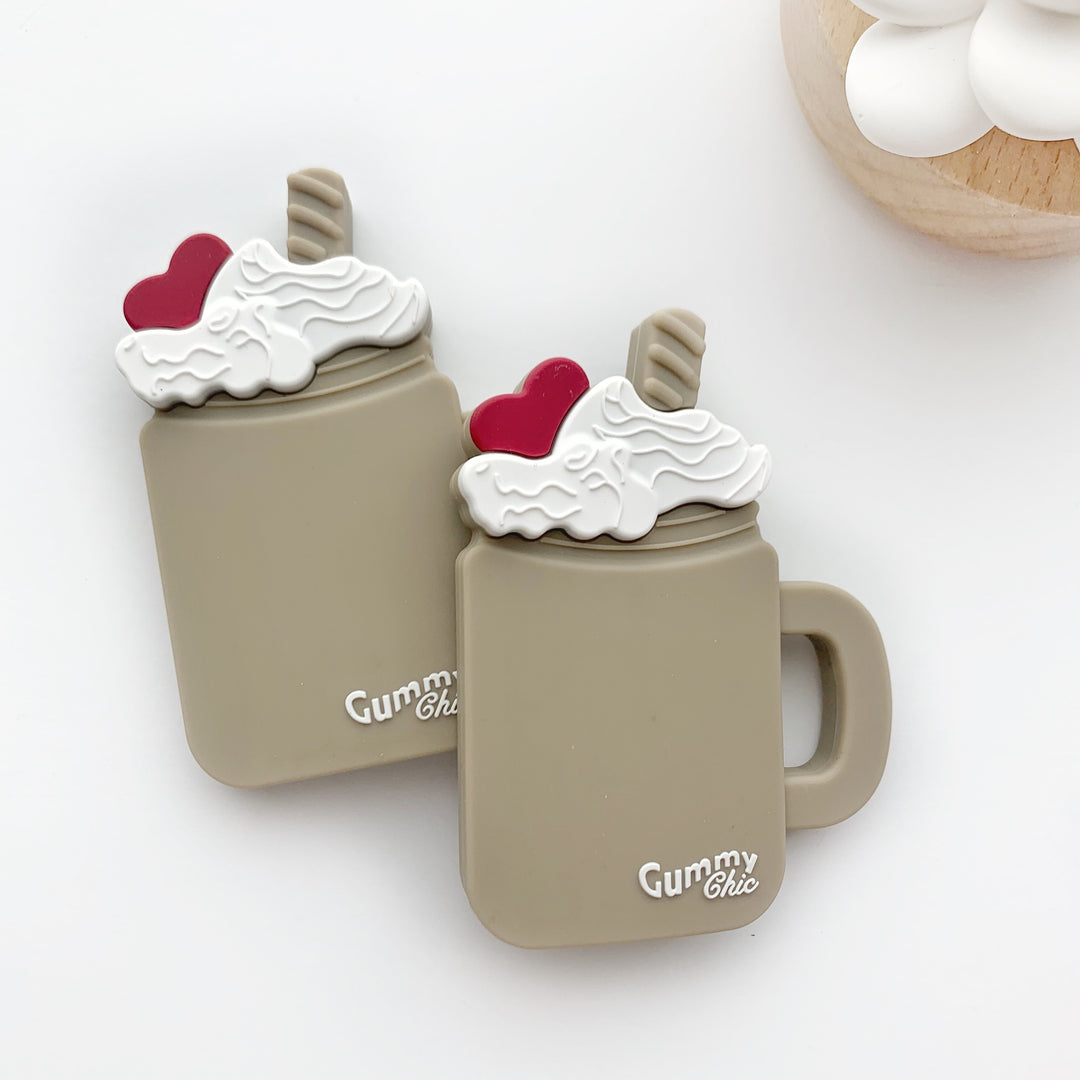 Gummy chic chocolate milkshake silicone sensory teether