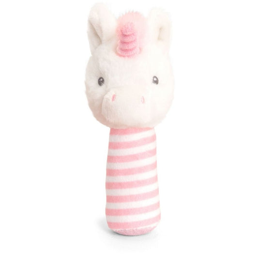 Keeleco Ultra Soft 10cm Unicorn Stick Hand Baby Rattle - Perfect for Soothing and Entertaining Your Little One