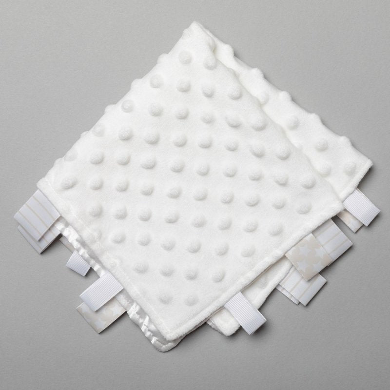 35cm Ultra Soft White Bubble Sensory Taggie Unisex Baby Comforter - Perfect for Soothing and Comforting Your Little One