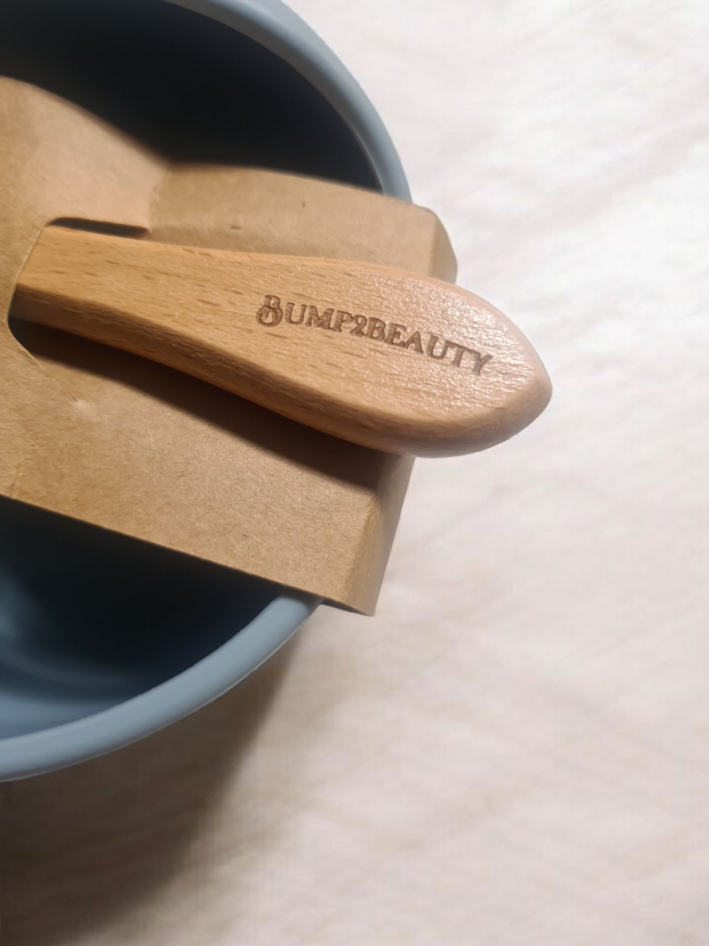 Bump2Beauty Sky Blue Silicone Feeding Bowl & Spoon Set