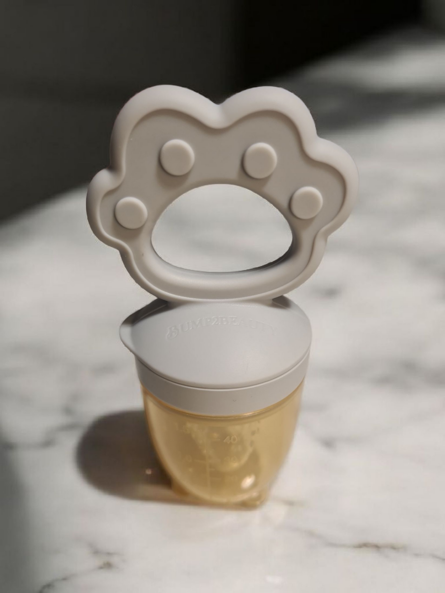 Bump2Beauty Grey Silicone Baby Feeder Pacifier
