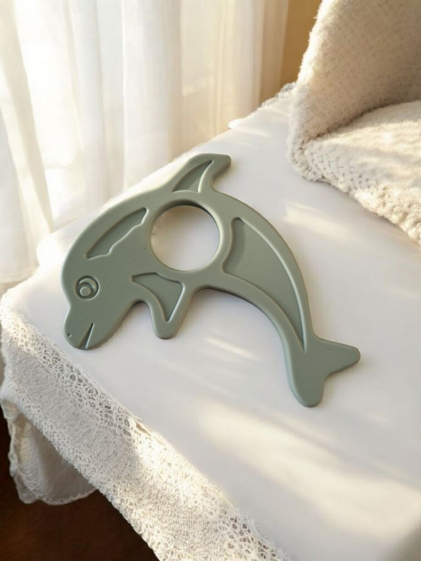 Bump2Beauty Dolphin Shaped Silicone Easy Hold Teether