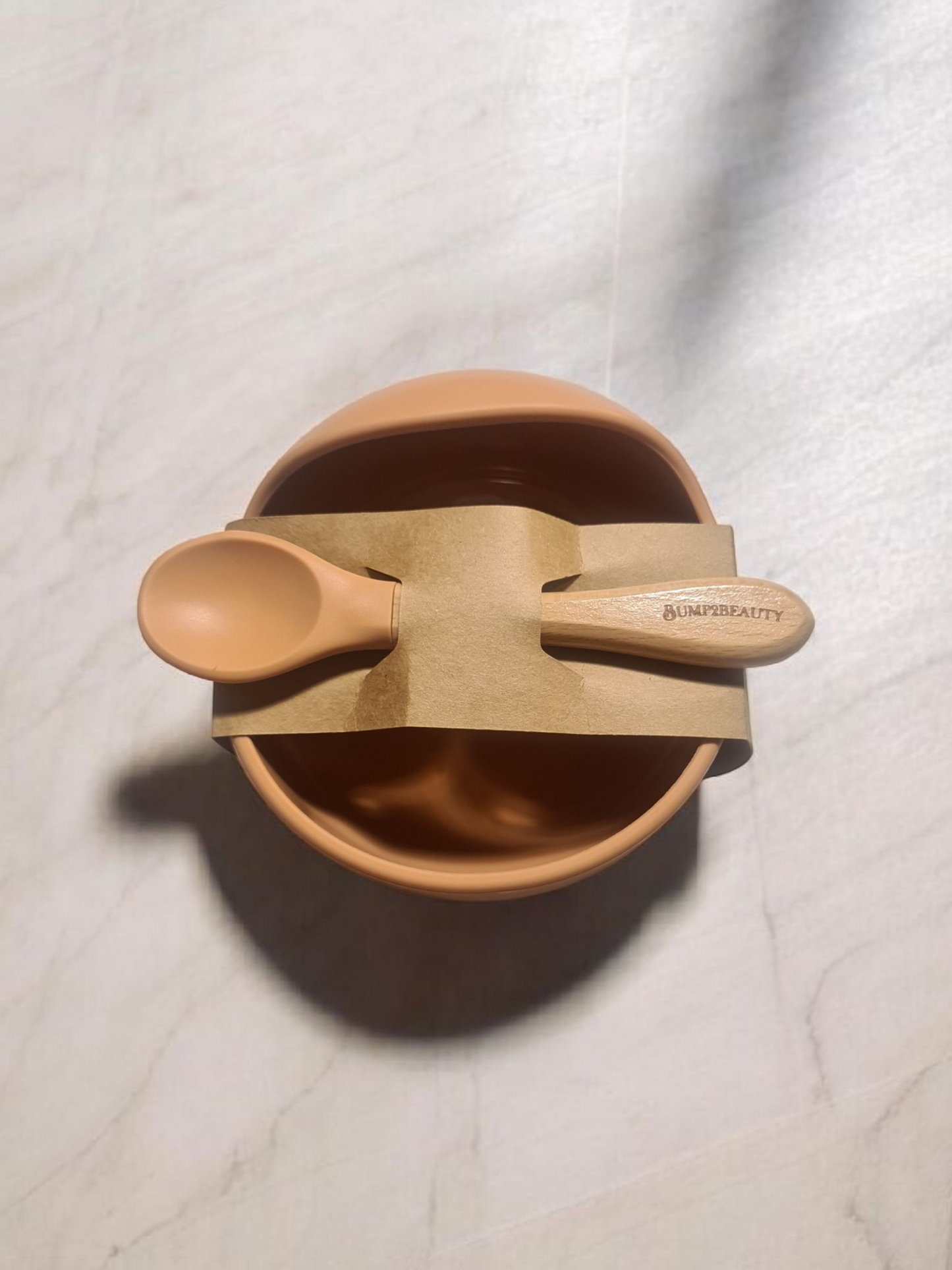 Bump2Beauty Coral Silicone Feeding Bowl & Spoon Set